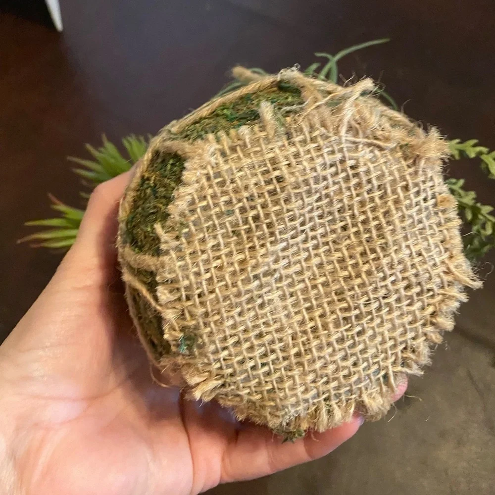 Hanging faux succulents